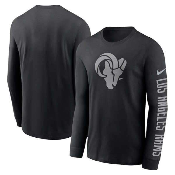 Men's Los Angeles Rams Black Long Sleeve T-Shirt